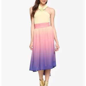 Elegant Ombre Halter Dress